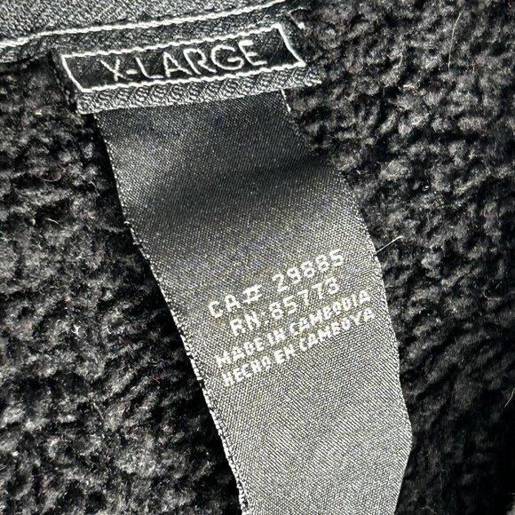 O'Neill Hoodie Mens Extra Large Y2K Gray Sherpa Lined Zip Up Jacket Spell Out - Picture 7 of 15